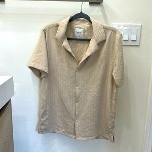 Beige button up shirt
